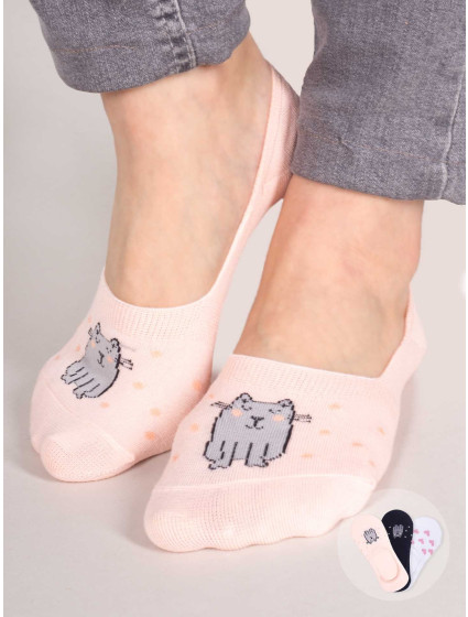 Yoclub Bavlnené dievčenské ponožky 3-pack SKB-0093G-AA00 Viacfarebné