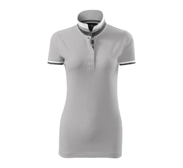 Polokošeľa Collar Up strieborná šedá