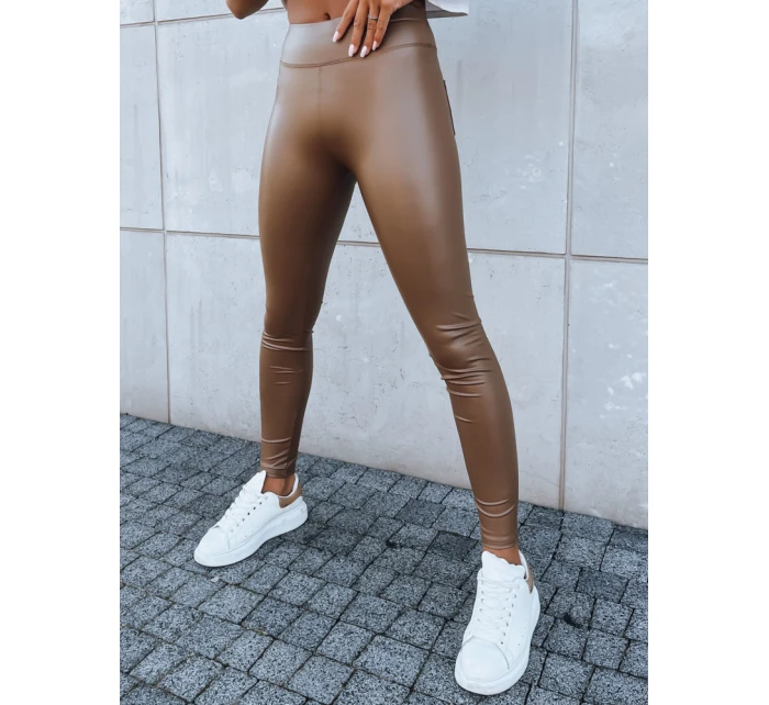 Dámské kožené kalhoty camel Dstreet model 21970792 - FashionStreet