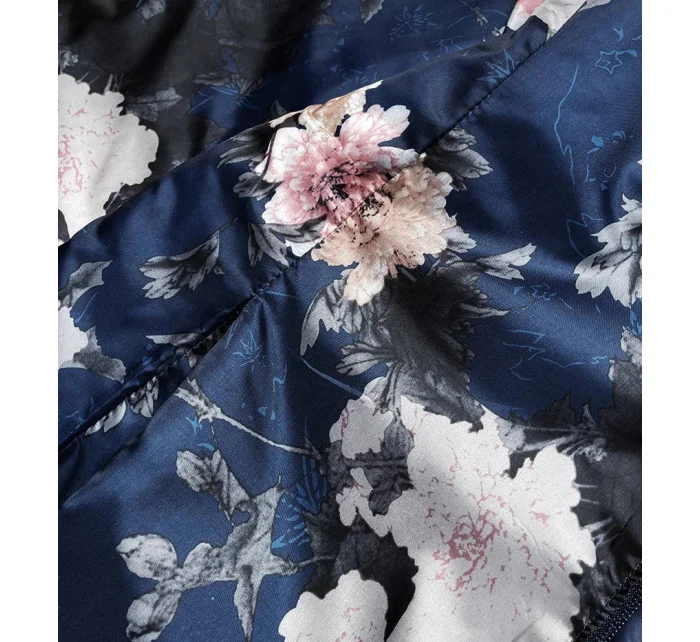 Tmavě modrá dámská oboustranná bunda s kapucí 1 model 17099141 - Andrea Lee Tmavě modrá dámská oboustranná bunda s kapucí 1 model 17099141 - Andrea Lee