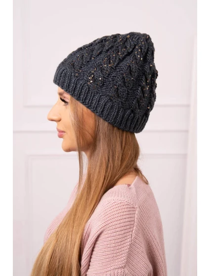 Dámska čiapka Kalina K362 graphite+black