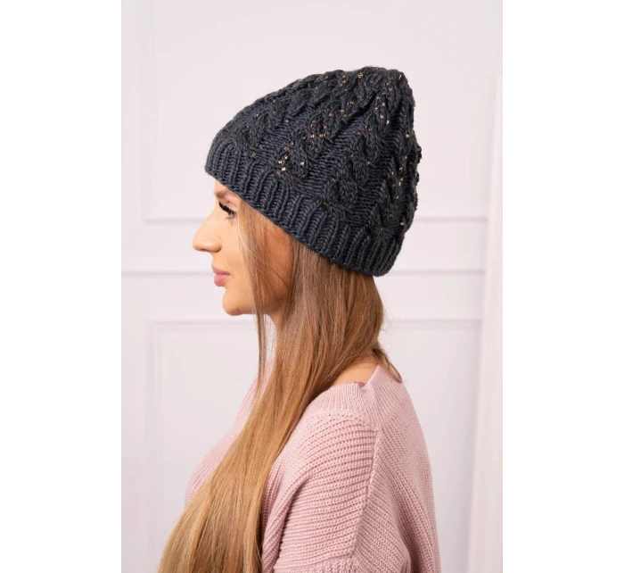 Dámska čiapka Kalina K362 graphite+black