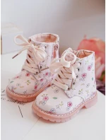 Ocieplane Botki Dziecięce Na Suwak Różowe Dolida Ocieplane Botki Dziecięce Na Suwak Różowe Dolida