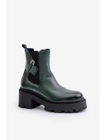 Kožené Zateplené Boty S Dekorací model 21673735 - Zazoo