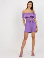 Šortky model 18375385 fialová - FPrice Šortky model 18375385 fialová - FPrice