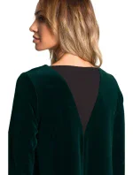 model 15107473 Sametové šaty uvolněného střihu černé - Moe model 15107473 Sametové šaty uvolněného střihu černé - Moe