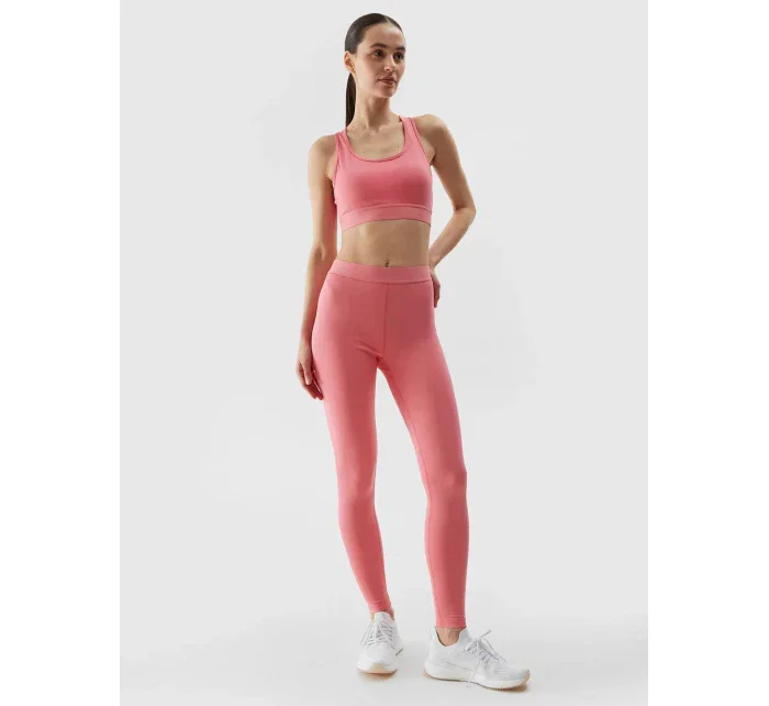 Dámske športové legíny 4F - koralové