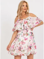 Dámské šaty TW SK BI model 18536747 světle béžová s květy - FPrice