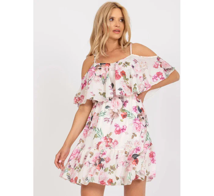 Dámské šaty TW SK BI model 18536747 světle béžová s květy - FPrice