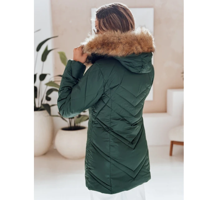 Dámská prošívaná zimní bunda zelená Dstreet model 21971749 - FashionStreet
