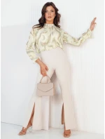 Dámská plisovaná halenka béžová Dstreet model 21972938 - FashionStreet