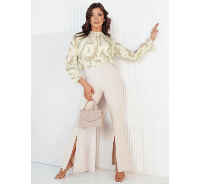 Dámská plisovaná halenka béžová Dstreet model 21972938 - FashionStreet