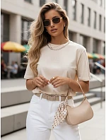 JASIL krémové dámske tričko FashionStreet RY2531