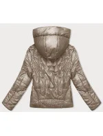 Béžová krátká dámská prošívaná bunda model 18844071 - S'WEST