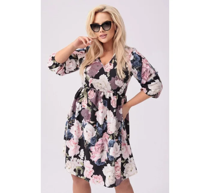 dámské letní květované šaty model 20070178 - Moon dámské letní květované šaty model 20070178 - Moon