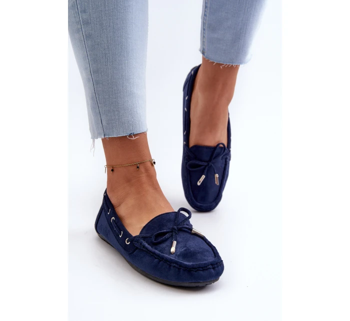 Damskie Zamszowe Mokasyny Granatowe Si Passione Damskie Zamszowe Mokasyny Granatowe Si Passione
