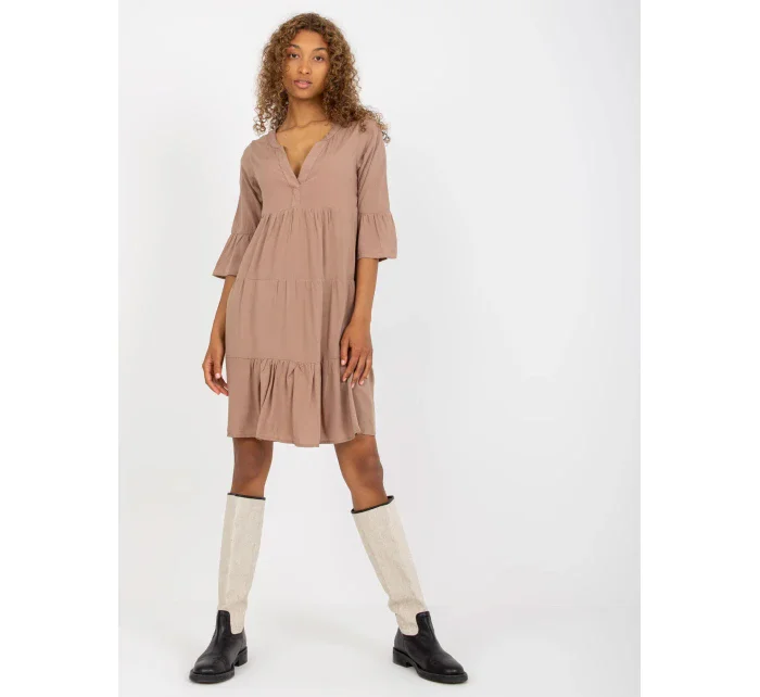 Šaty D73761M30214A3 tmavo lila