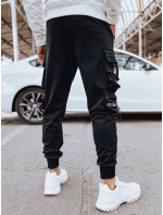 Pánske čierne nákladné nohavice Dstreet UX4218