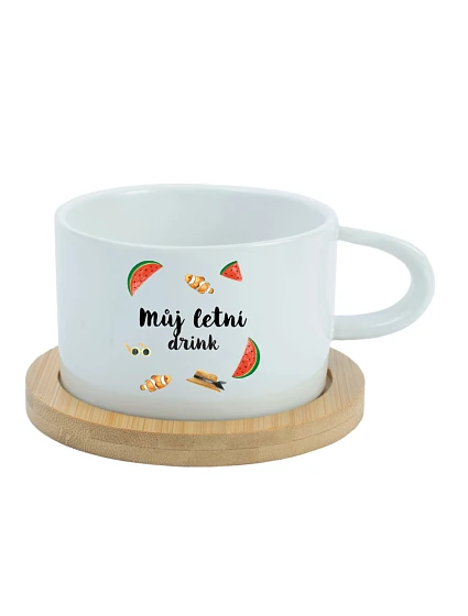 Personalizovaný keramický hrnček „MAKRONKA“ s letnou kombináciou Personalizovaný keramický hrnček „MAKRONKA“ s letnou kombináciou