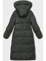 Dlouhá hrubší dámská bunda v army barvě s kapucí model 21246172 - J.STYLE