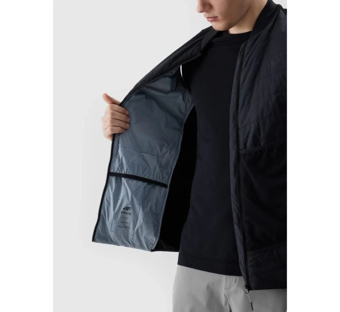 Pánska čierna bežecká vesta Primaloft eco 4F