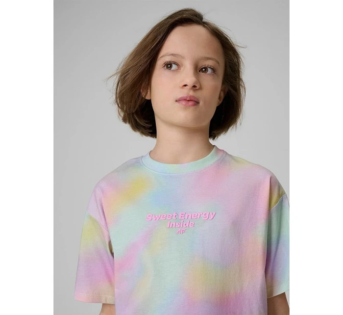 Dievčenské tričko s potlačou 4F 4FJRSS26TTSHF3826-90A