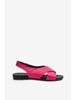 Zazoo 40407 Sandały Skórzane Damskie Fuksja