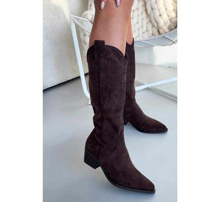 Kozačky Kovbojky Dámské Čokoládové Jazelle