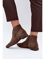 Nízké kotníkové boty s výstřihem na zip tmavě zelené model 22320424 - Boto Nízké kotníkové boty s výstřihem na zip tmavě zelené model 22320424 - Boto