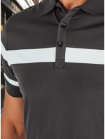 Pánská polokošile s pruhy tmavě šedá Dstreet model 21987864 - FashionStreet