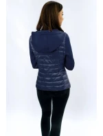 Tmavě modrá prošívaná bunda s model 7107768 - S'WEST Tmavě modrá prošívaná bunda s model 7107768 - S'WEST