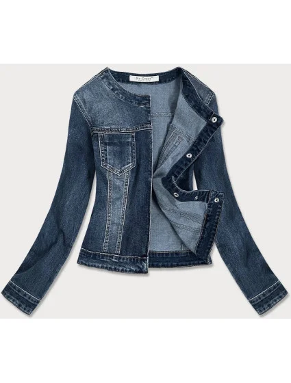 Tmavo modrá krátka dámska džínsová bunda (C062) Tmavo modrá krátka dámska džínsová bunda (C062)