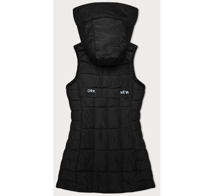 Čierna dámska vesta s kapucňou S'West (B8225-1)
