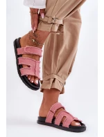 Dámské sandály na zip Růžové model 21628628 - Boto