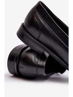 Męskie Skórzane Półbuty Loafersy Zazoo 1570/1 Czarne