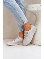 Dámské Kožené Tenisky Šedé model 21684179 - EVENTO