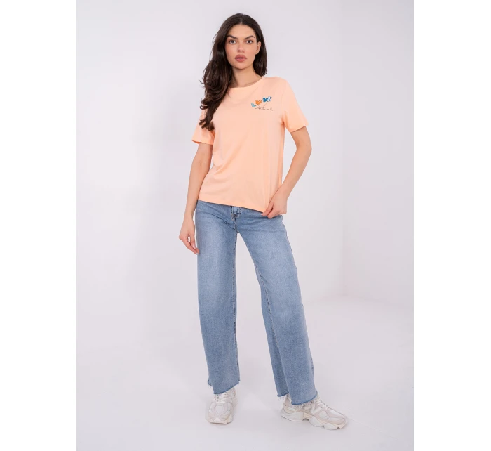 T shirt model 21821386 brzoskwiniowy - FPrice