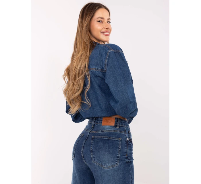 Nohavice D85083BI62544D295 tmavomodré Nohavice D85083BI62544D295 tmavomodré