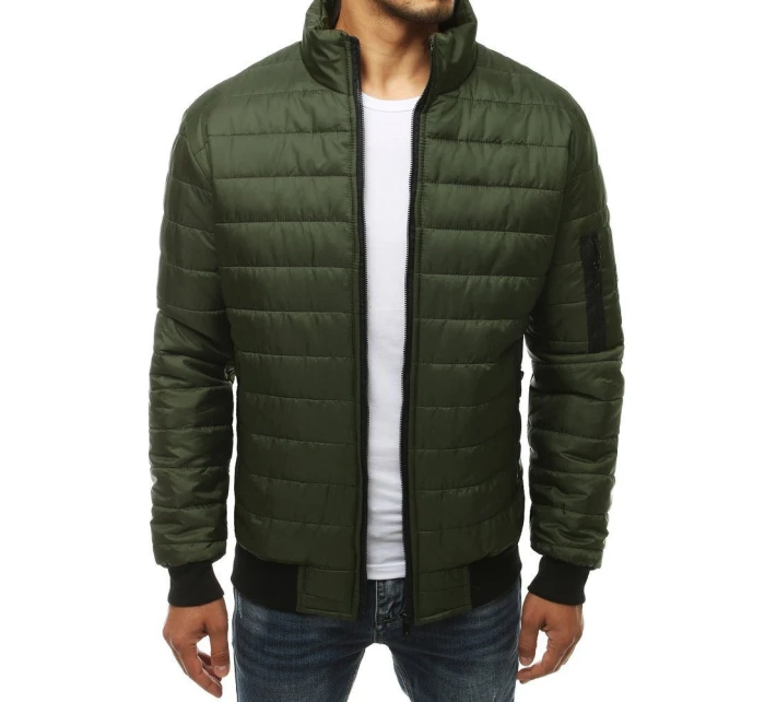 Pánska prechodná prešívaná zelená bunda TX3408 Pánska prechodná prešívaná zelená bunda TX3408