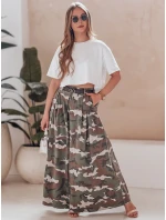 tmavě zelená moro sukně s páskem Dstreet model 21986305 - FashionStreet