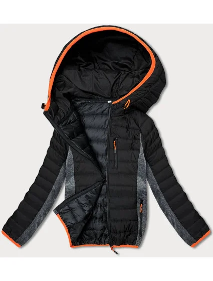 Dámska prešívaná športová bunda black-graphite (8M915-392)