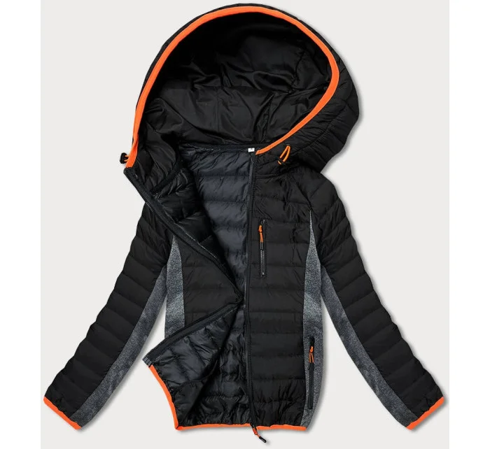 Dámska prešívaná športová bunda black-graphite (8M915-392)