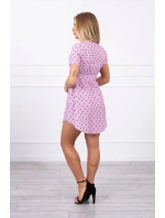 Bodkované šaty fialové Bodkované šaty fialové