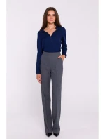 S375 Blúzka s dlhými rukávmi - tmavomodrá