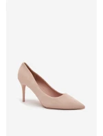 Dámské lodičky z eko semiše béžové model 21711417 - Boto