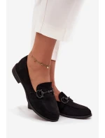 Mokasyny Damskie Z Ozdobnym Detalem Eko Zamszowe Czarne Ambria Mokasyny Damskie Z Ozdobnym Detalem Eko Zamszowe Czarne Ambria