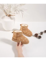 Dětské sněhule zdobené květinami Camel model 21786800 - Boto