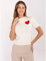 Sweter IT SW model 21480406 jasny beżowy - FPrice Sweter IT SW model 21480406 jasny beżowy - FPrice