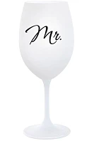 MR. - bílá sklenice na víno 350 ml