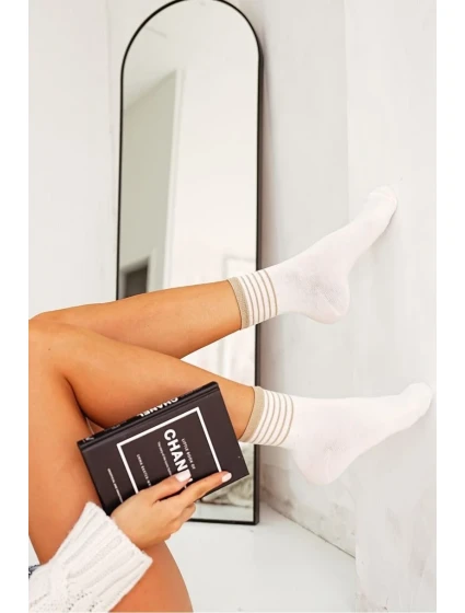 DÁMSKE PRUHOVANÉ PONOŽKY S LUREXOM 0200.028